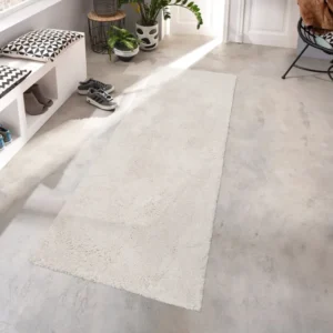 Covor traversă Desner alb foarte moale si pufos 80x250 cm
