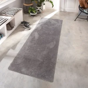 Covor traversă Desner gri foarte moale si pufos 80x500 cm
