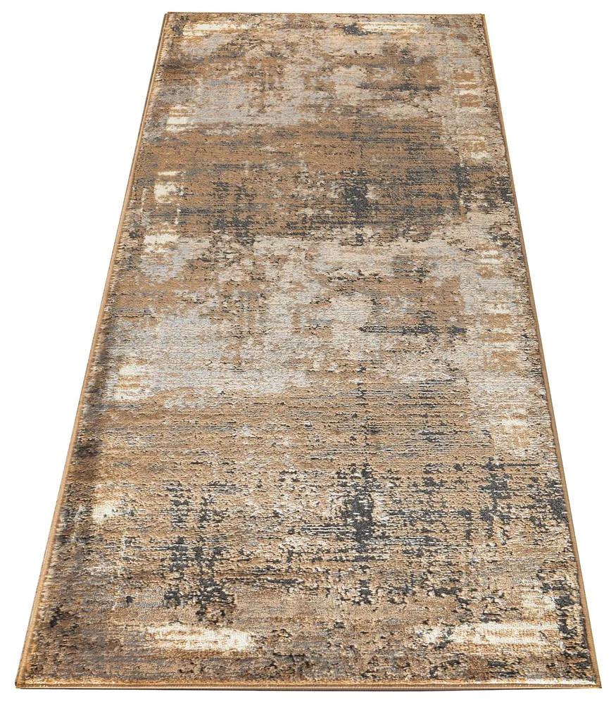 Covor traversă »Hamsa« cu aspect vintage, model 3D, maro 80x400 cm