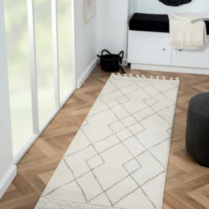 Covor traversă Moroccan Design moale si pufos 80x250 cm