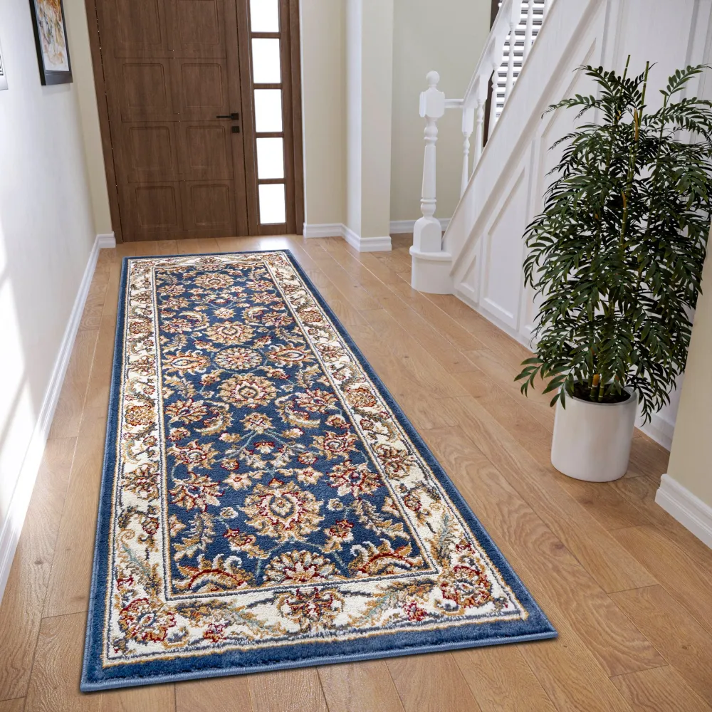 Covor traversă Reni cu design oriental clasic cu fire scurte 80x240 cm