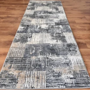 Covor traversă Talvi cu design modern, model 3D 90x250 cm