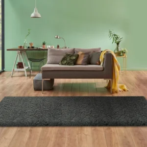 Covor traversa »Ilvi« foarte pufos, gri închis 60x230 cm