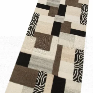 Covor traversa »Lola« din lână pură, design modern mozaic 67x230 cm