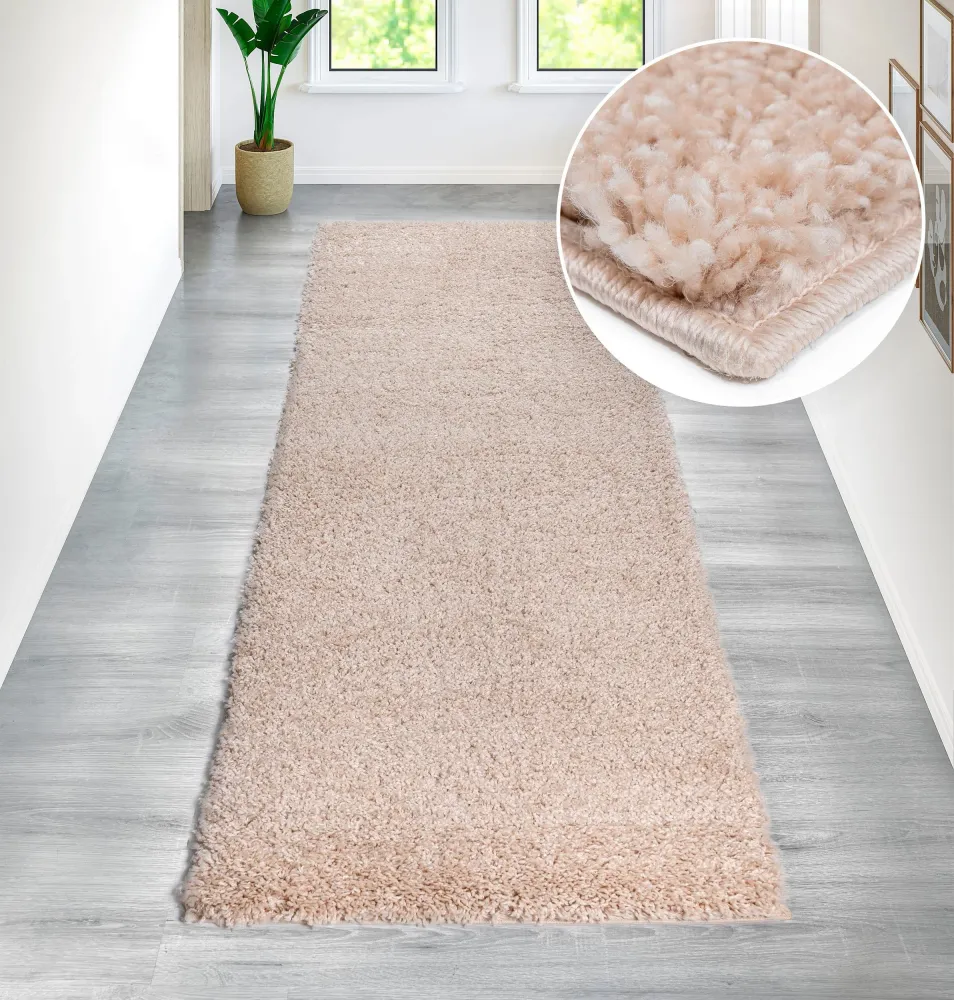Covor traversa »Shaggy 30« bej nisip, moale si pufos 67x230 cm