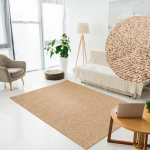 Covor Wohlde cu aspect de lână, model cu noduri bej 160x230 cm