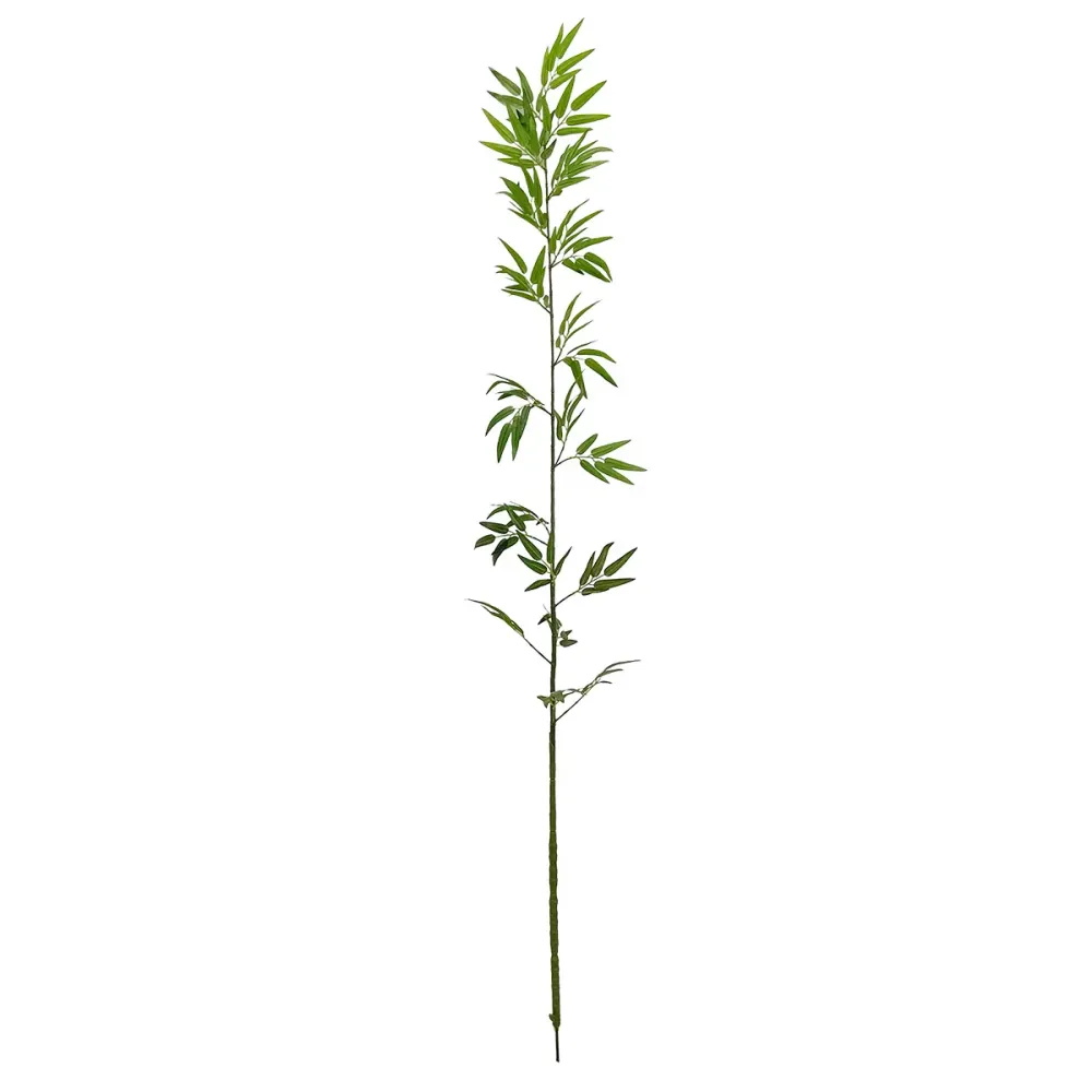 Crenguta decorativa cu frunze,bambus , Naimeed D5637, 200x30 cm, Verde