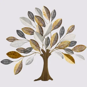 Decor de perete "Arborele Vieții" din metal 120x106 cm