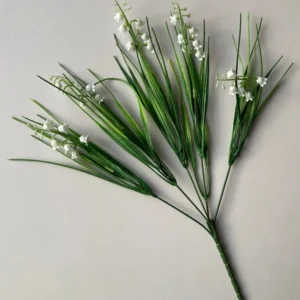 Fir/Buchet 5 flori artificiale – Lacramioare/Margaritar, 35 cm