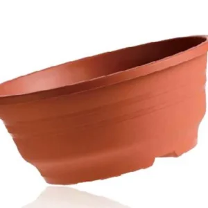 Ghiveci maro - bol, plastic D21 cm
