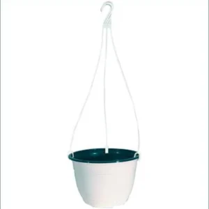 Ghiveci plastic D21 cm cu agatatoare de 38 cm