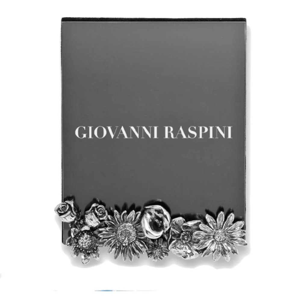 Giovanni Raspini pahar mic Ram Flowers 12x15cm bronz alb B0355