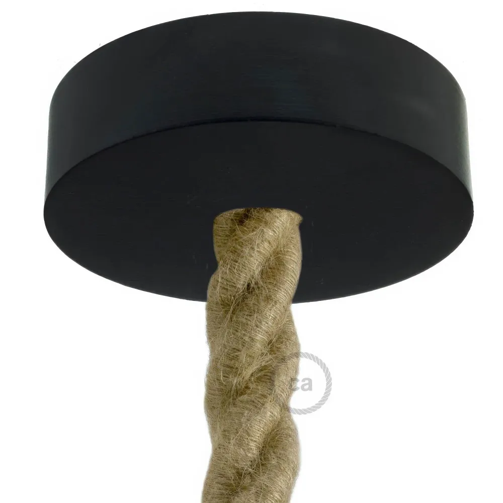 Kit rozetă de tavan din lemn pentru cordon 2XL - Negru