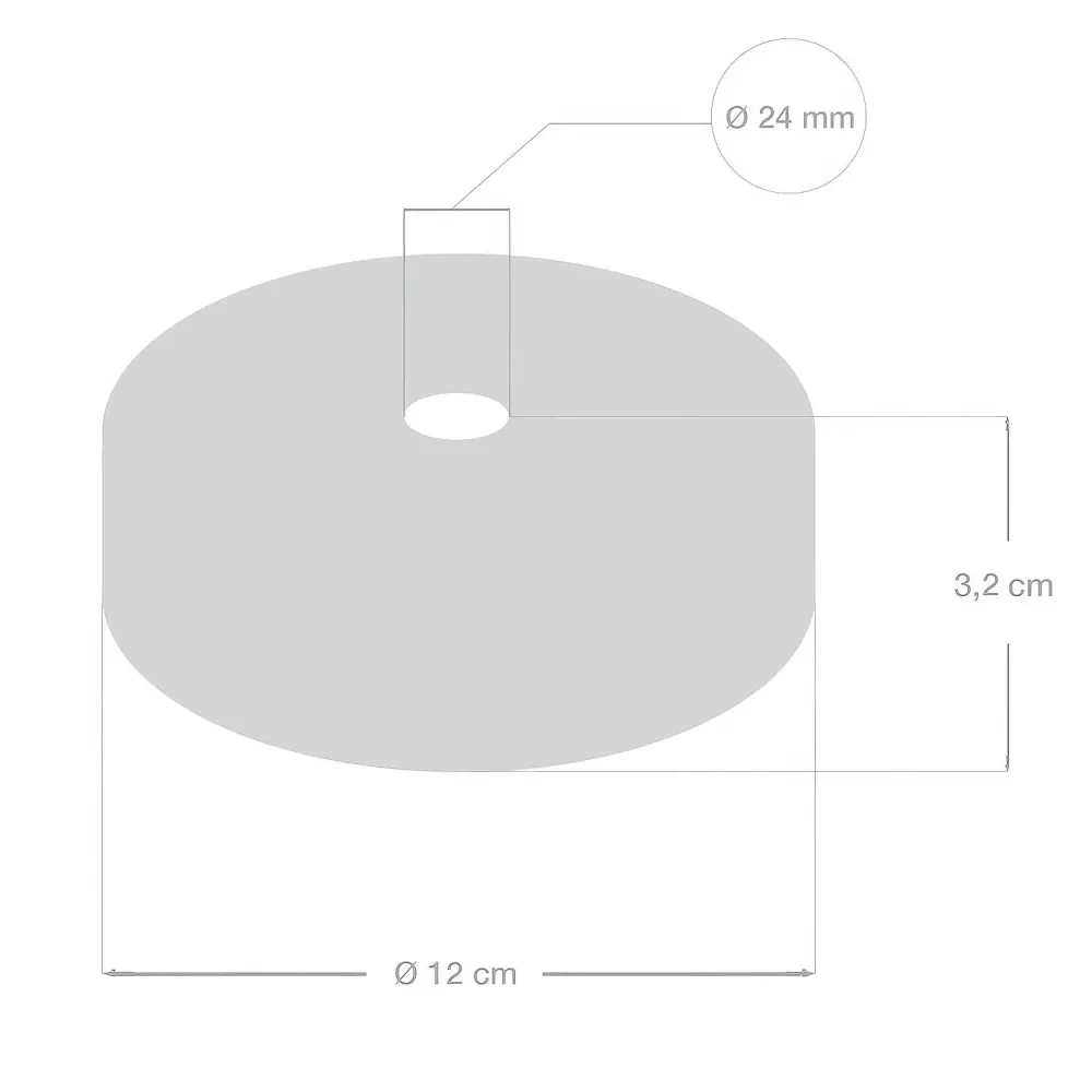 Kit rozetă de tavan din lemn pentru cordon 2XL - Negru