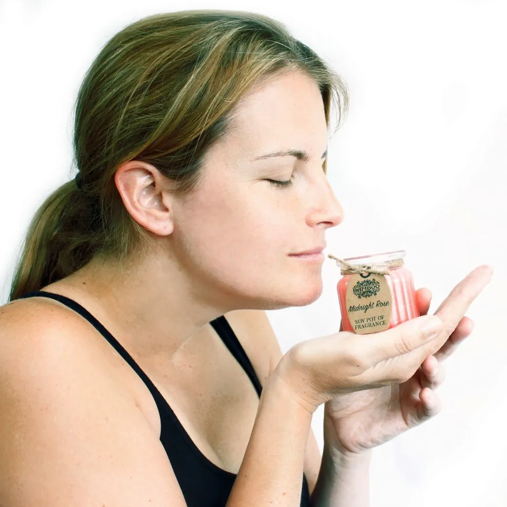 Lumânări din soia cu aromă de castravete, set de 2 bucăți
