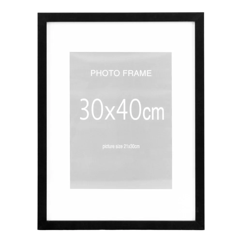 Marbella rama foto, 7 buc. negru si 8 buc. natur 30X40 cm