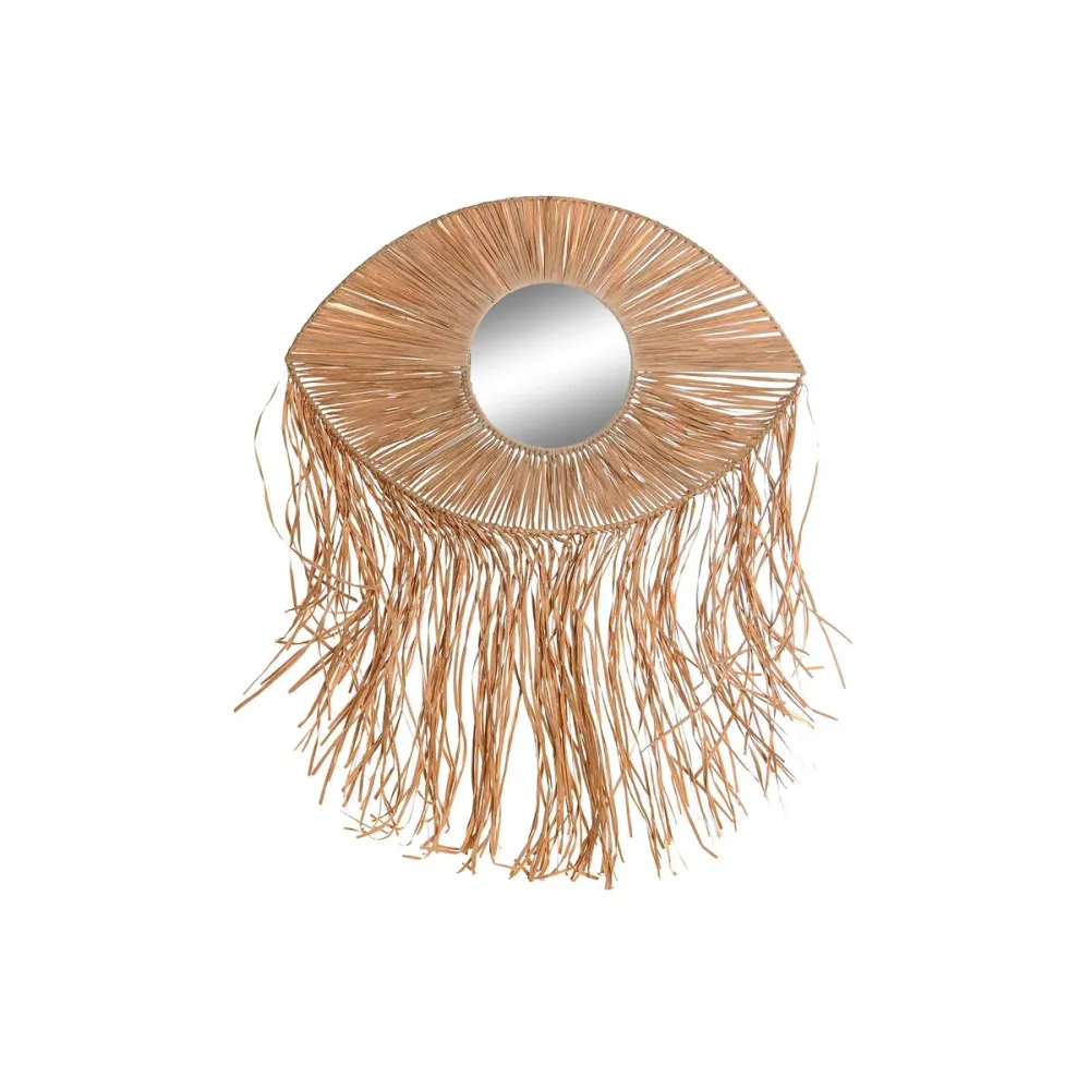 Oglindă de perete DKD Home Decor 61 x 6 x 80 cm Fier Fibră naturală Bali
