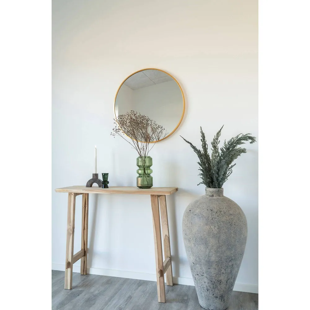 Oglindă rotundă Ø60 cm cu ramă aurie adâncă