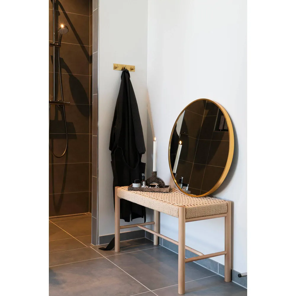 Oglindă rotundă Ø60 cm cu ramă aurie adâncă