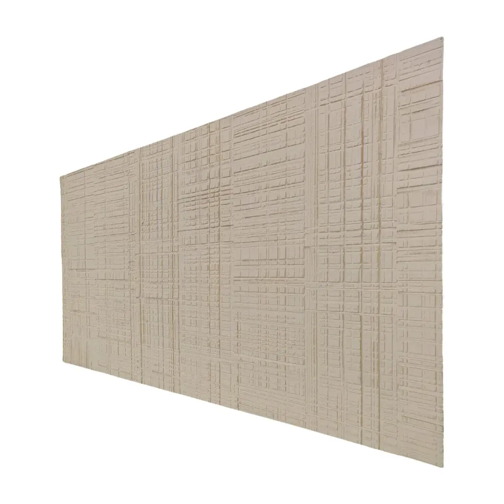 Panou decorativ din praf de piatra, Naimeed D7327, flexibil, ignifug, rezistent la razele UV, 120x60x0.2 cm, bej vanilie