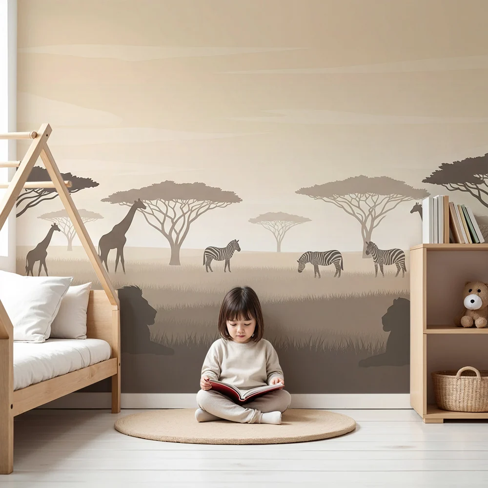 Papel de parede crianç | Safari african cu animale majestuoase