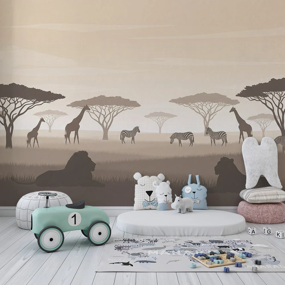 Papel de parede crianç | Safari african cu animale majestuoase