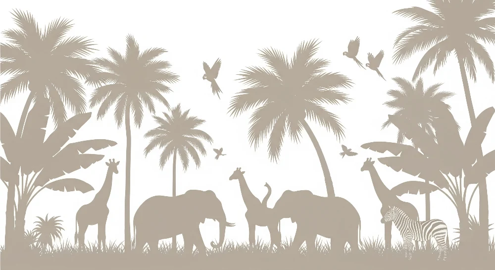 Papel de parede crianç | Safari exotico cu animale majestuoase
