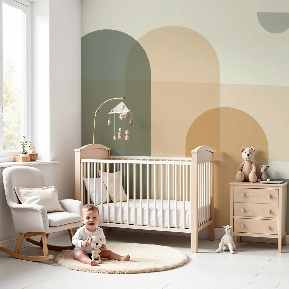 Papel de parede quarto bebê | Modele geometrice în arcade