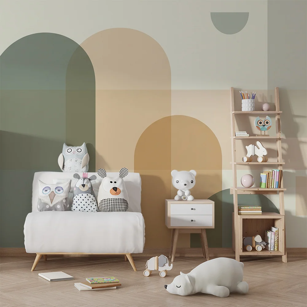 Papel de parede quarto bebê | Modele geometrice în arcade