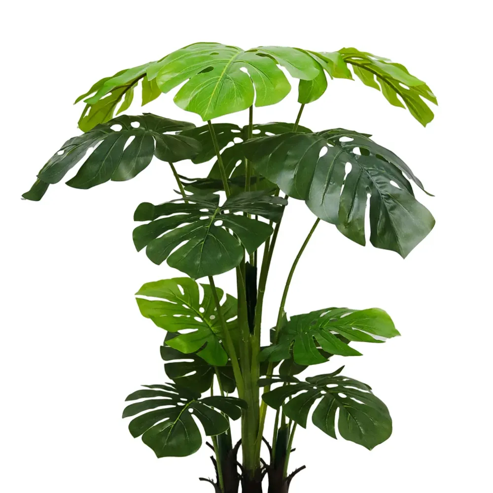 Planta artificiala, Monstera fara ghiveci, 15 frunze, D4292, 150cm, verde