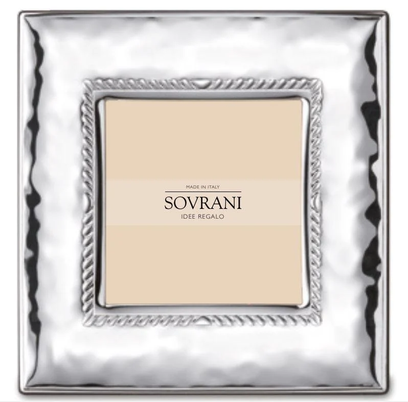 Ramă foto pătrată Sovereigns 18x18cm argintiu bilaminat w397