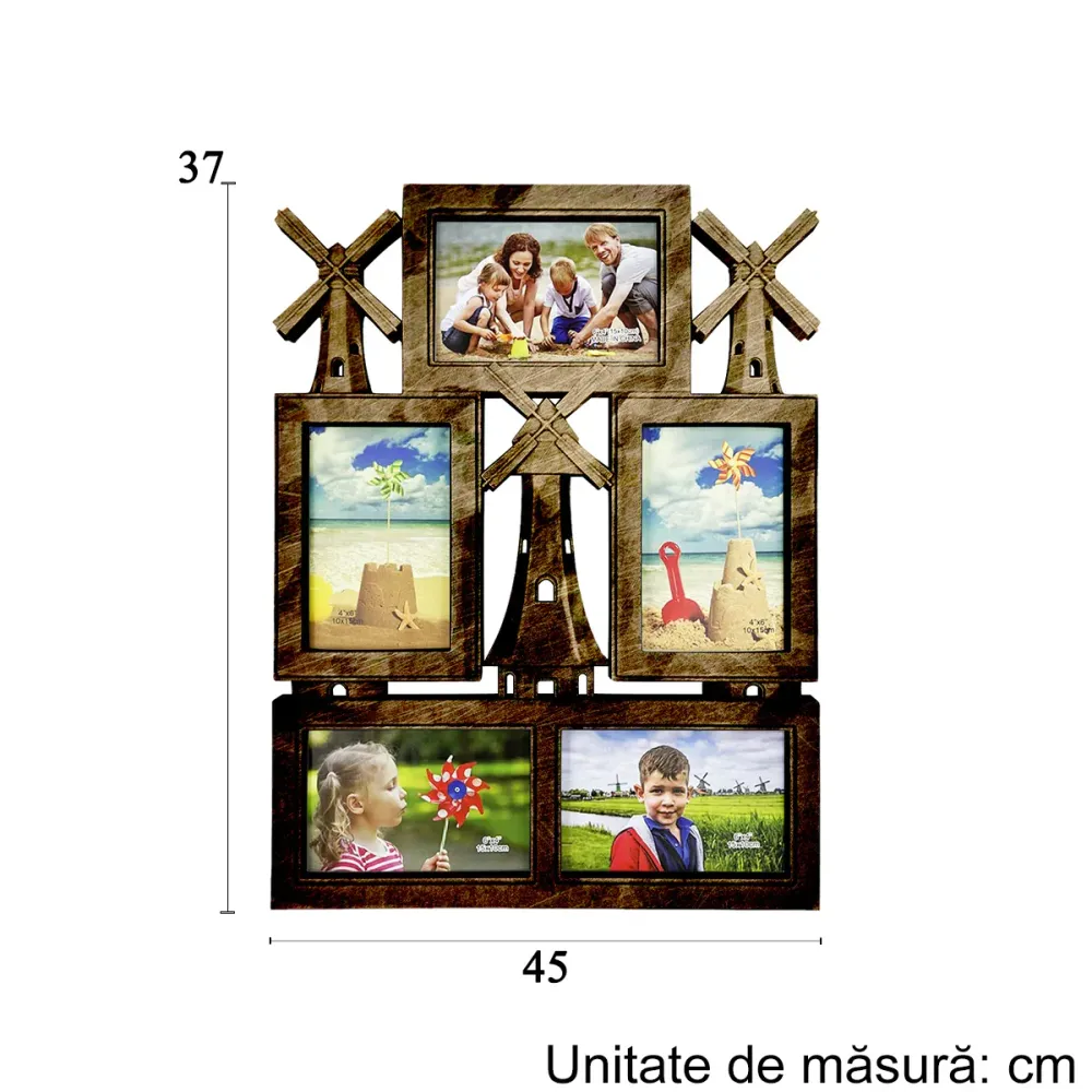 Rama foto, 5 poze, Naimeed D4546G, Auriu