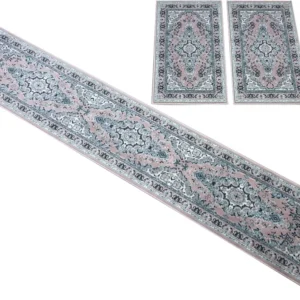 Set 3 covoare pentru dormitor Oriental DELAVITA roz