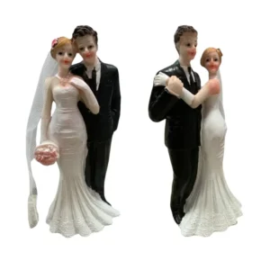 Set 2 Figurine Mire si Mireasa, Rasina ,15x6 cm