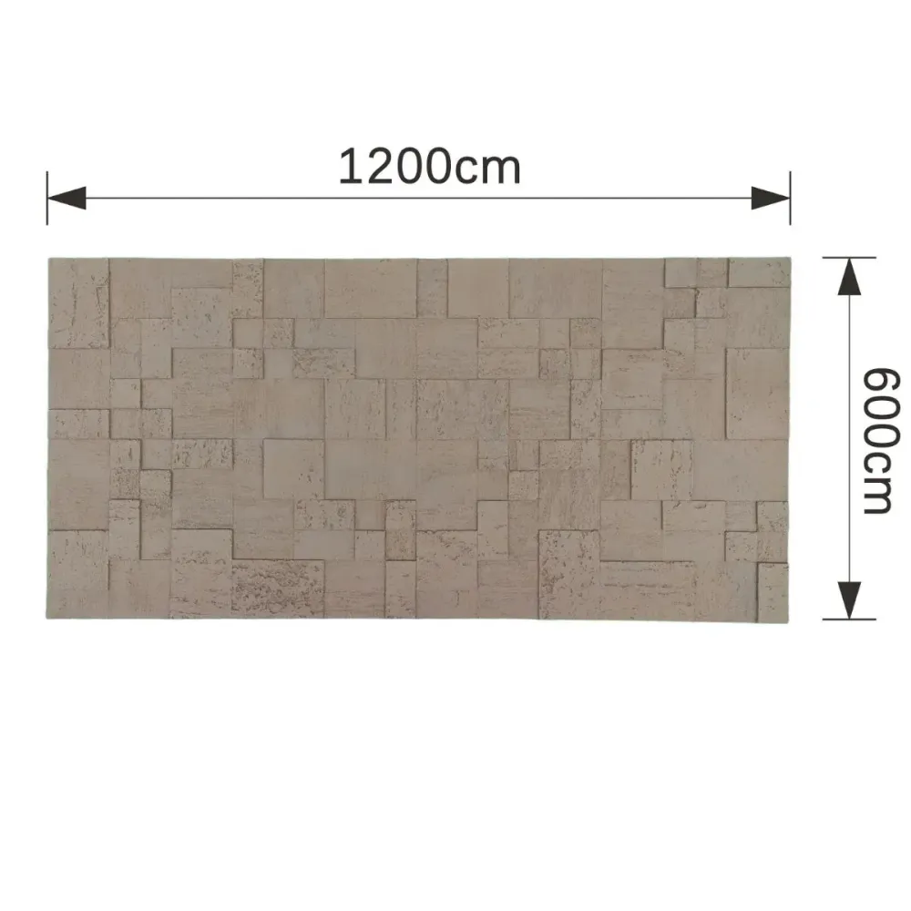 Set 10 panouri decorative din praf de piatra, Naimeed D7364, flexibile, ignifuge, strat protector ceramic, rezistente la r...