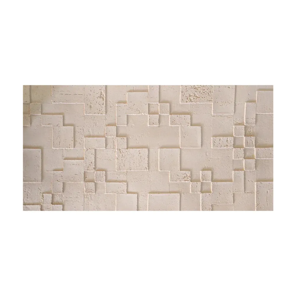 Set 10 panouri decorative din praf de piatra, Naimeed D7363, flexibile, ignifuge, strat protector ceramic, rezistente la r...