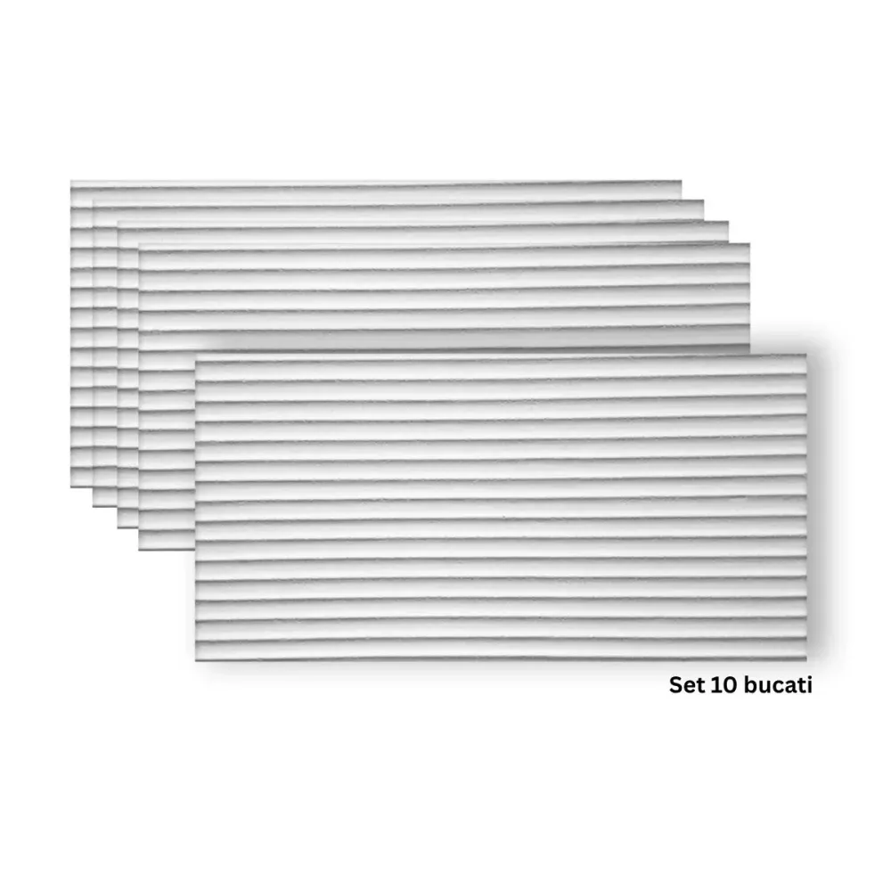 Set 10 panouri decorative din praf de piatra, Naimeed D7359, flexibile, ignifuge, strat protector ceramic, rezistente la r...
