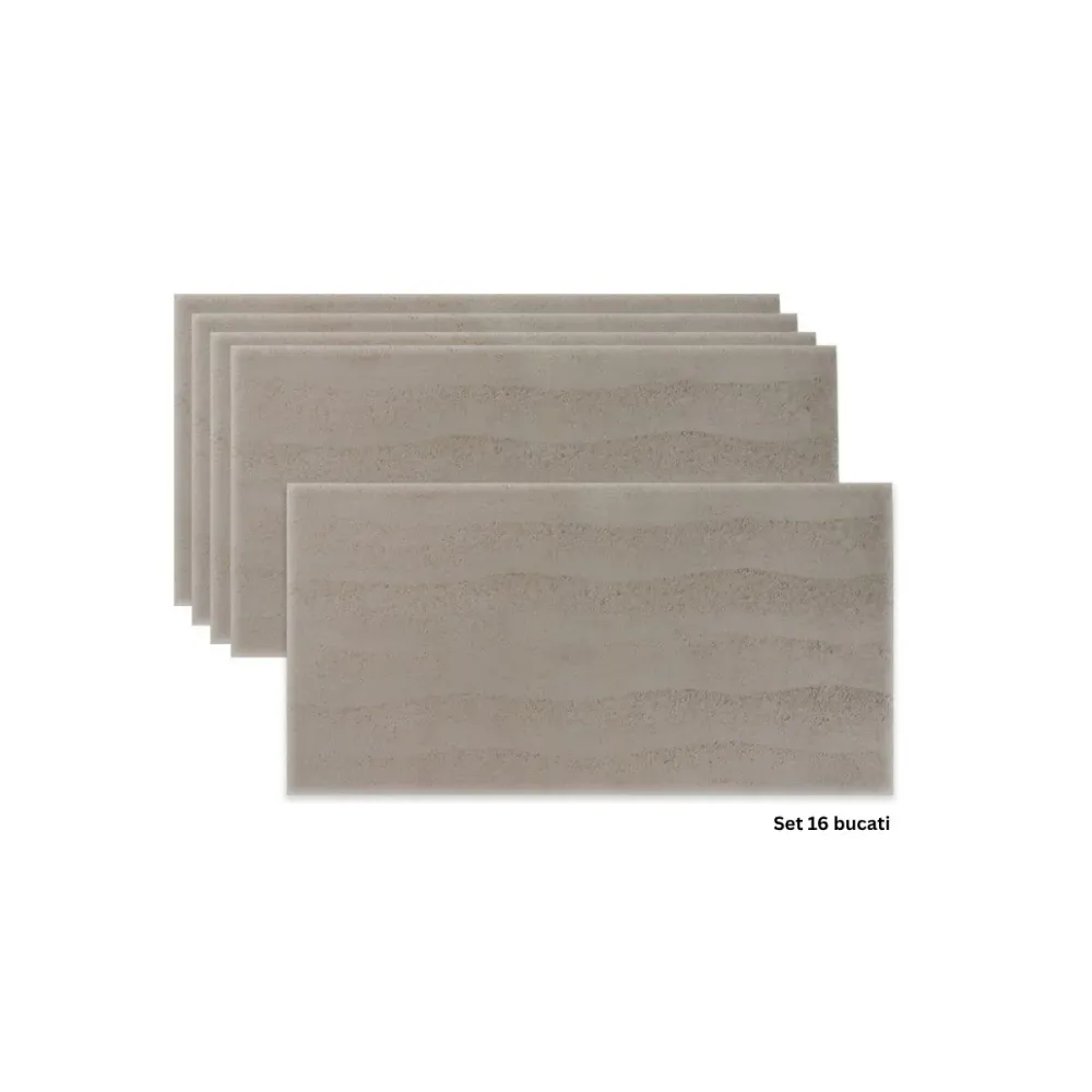 Set 16 panouri decorative din praf de piatra, Naimeed D7325, ignifuge, strat protector ceramic, rezistente la razele UV, 1...