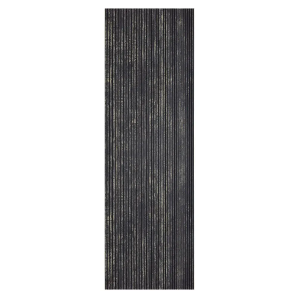 Set 5 panouri decorative, riflaj, polimer rigid, Naimeed D5468, 270x30x0.5cm, Negru
