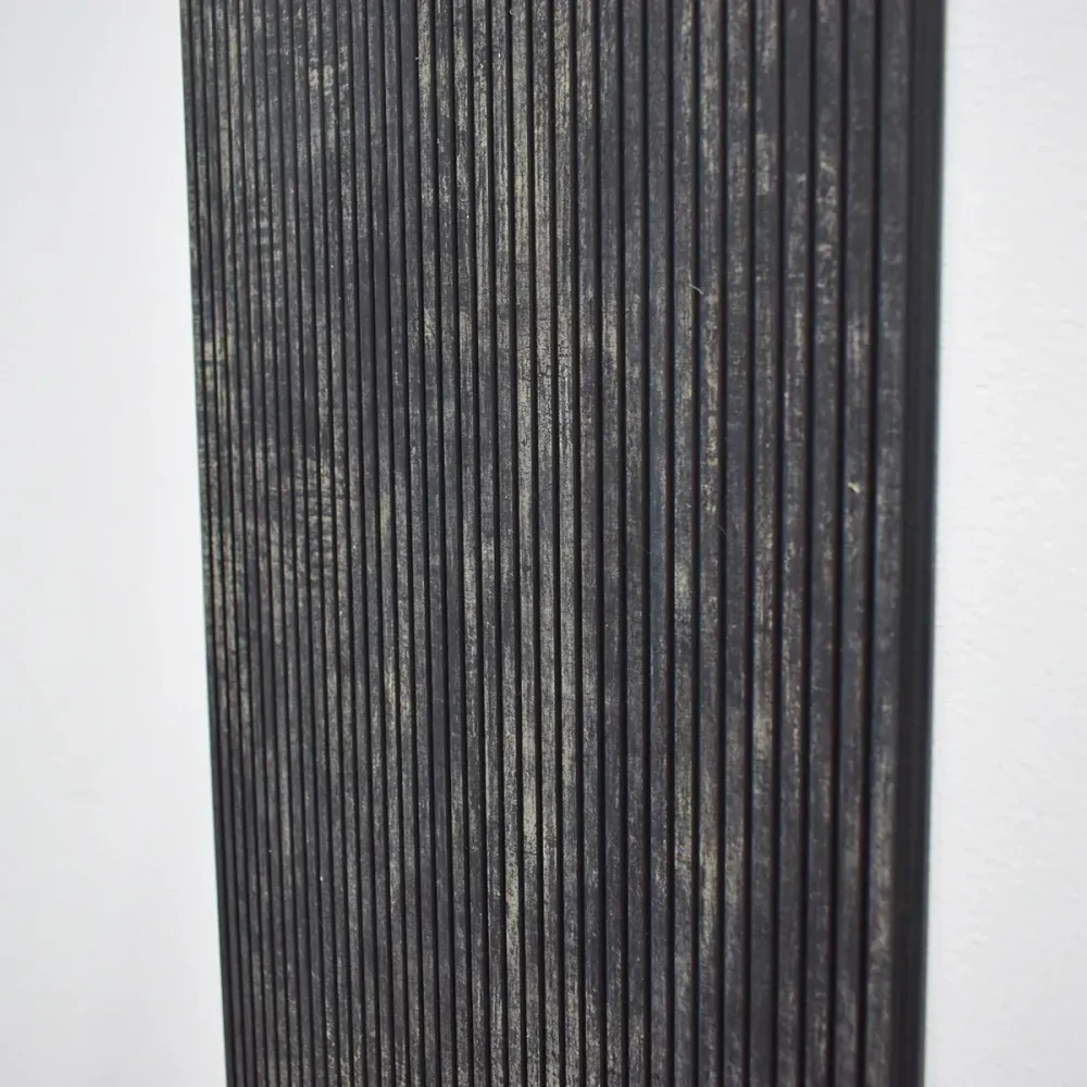 Set 5 panouri decorative, riflaj, polimer rigid, Naimeed D5468, 270x30x0.5cm, Negru