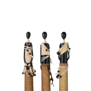 Set 3 statuete femei africane din rasina, 66 cm inaltime