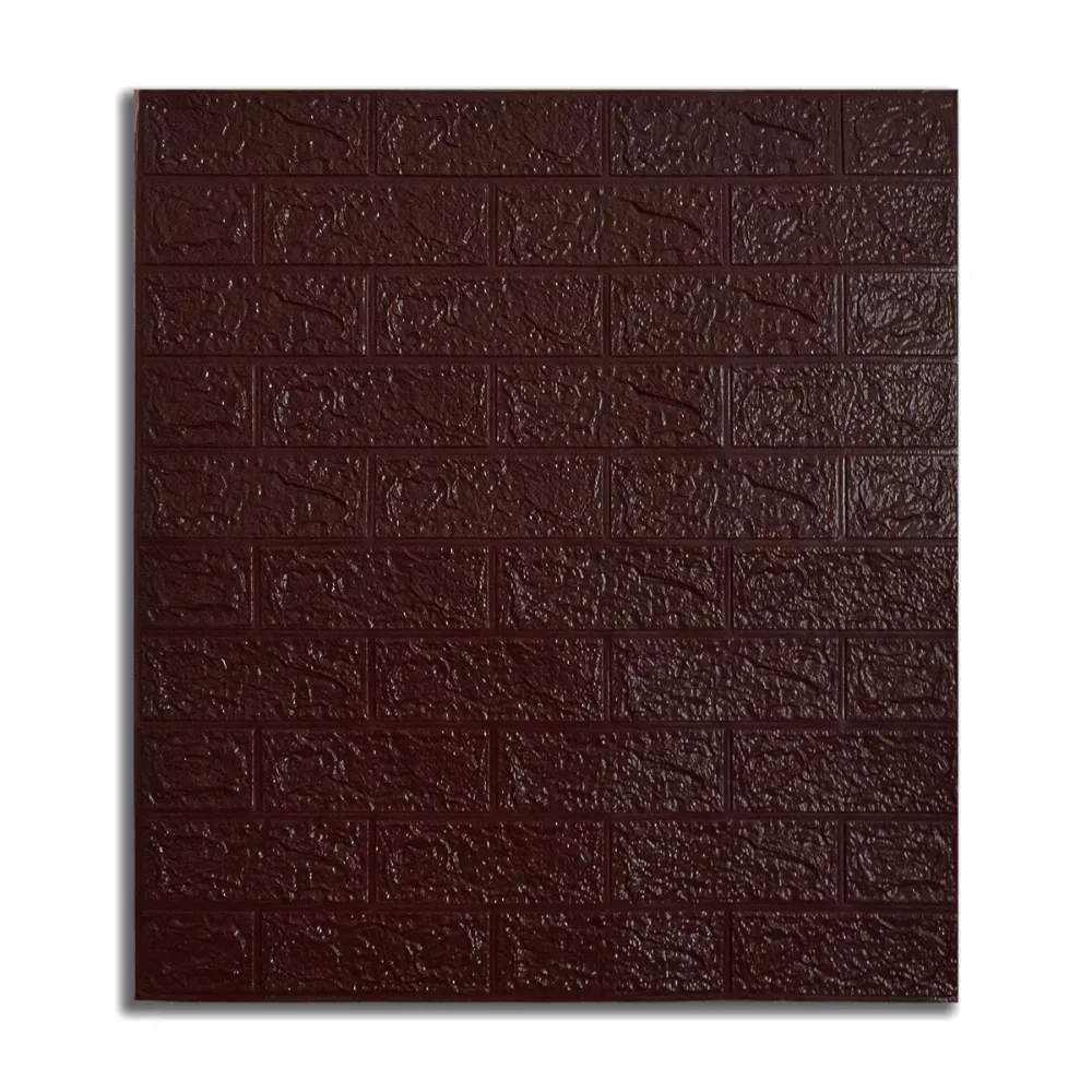 Set 10 x Tapet 3D Autoadeziv, design modern, rezistent la umezeala, usor de curatat, 70x77cm, Visiniu inchis