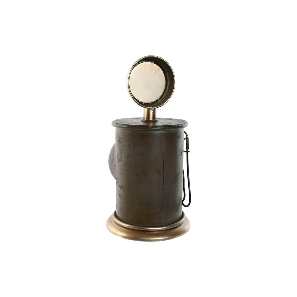Stolní hodiny Home ESPRIT Negru Auriu* Metal polipropilenă Vintage 17 x 18 x 34,5 cm (2 Unități)