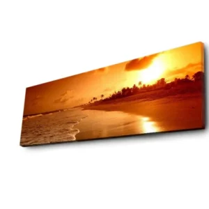 Tablou 3090IACT-38, galben, panza, cu iluminare LED, 90x30 cm