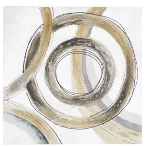 Tablou abstract II realizat manual pe panza, 60x60 cm