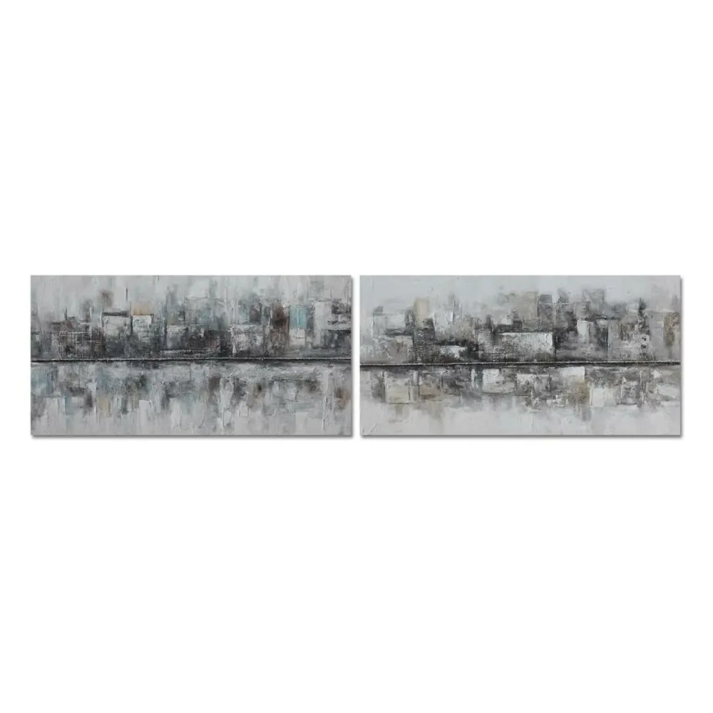 Tablou DKD Home Decor 120 x 2,8 x 60 cm Abstract Loft (2 Unități)
