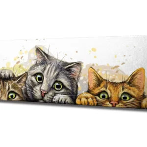 Tablou PC296, multicolor, lemn, 80x30 cm