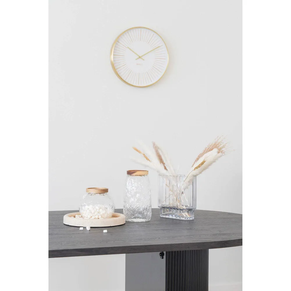 Takamaka Ceas de perete din aluminiu, auriu, mecanism silentios ø40 cm