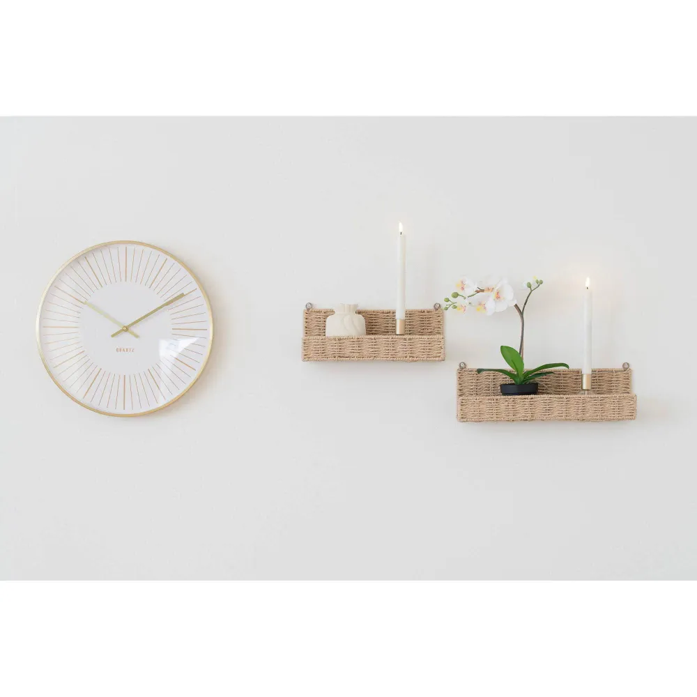 Takamaka Ceas de perete din aluminiu, auriu, mecanism silentios ø40 cm