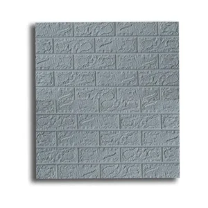 Tapet 3D autoadeziv, Naimeed D3314 Gri, model Caramida, 70 x 77 cm